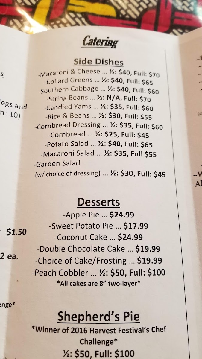 Menu Allie B's Cozy Kitchen-8